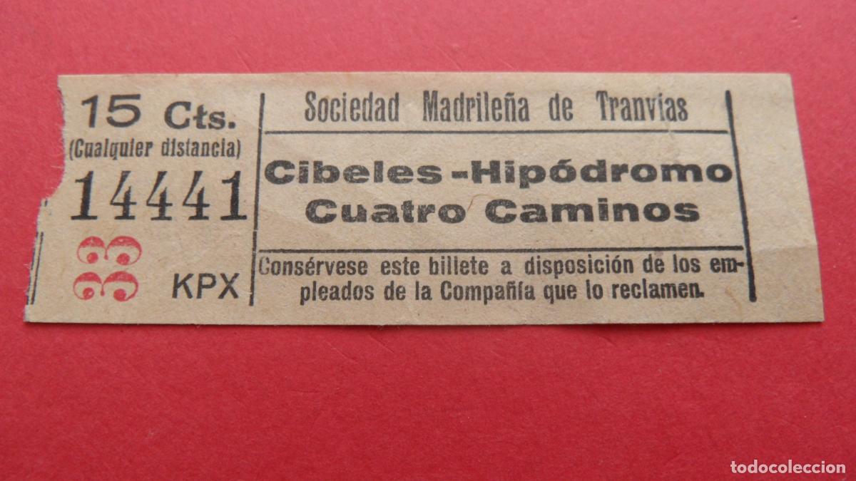 Coleccionismo Billetes de transporte: REF: TRMAD_SMT - SOCIEDAD MADRILE&Ntilde;A DE TRANV&Iacute;AS - MADRID - 14441 CAPICUA LEEINTER Y TRAYECTO