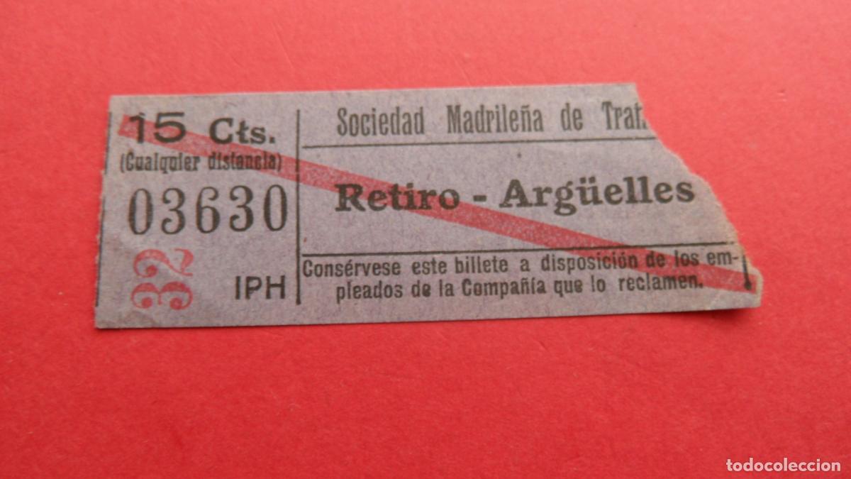 Coleccionismo Billetes de transporte: REF: TRMAD_SMT - SOCIEDAD MADRILE&Ntilde;A DE TRANV&Iacute;AS - MADRID - 03630 CAPICUA LEEINTER Y TRAYECTO