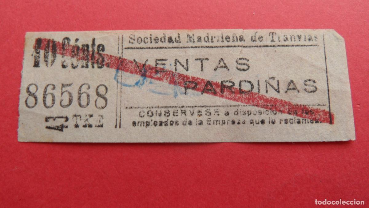 Collectionnisme Billets de transport: REF: TRMAD_SMT - S.M.T. SOCIEDAD MADRILE&Ntilde;A DE TRANV&Iacute;AS - MADRID - 86568 CAPICUA LEEINTER Y TRAYECTO