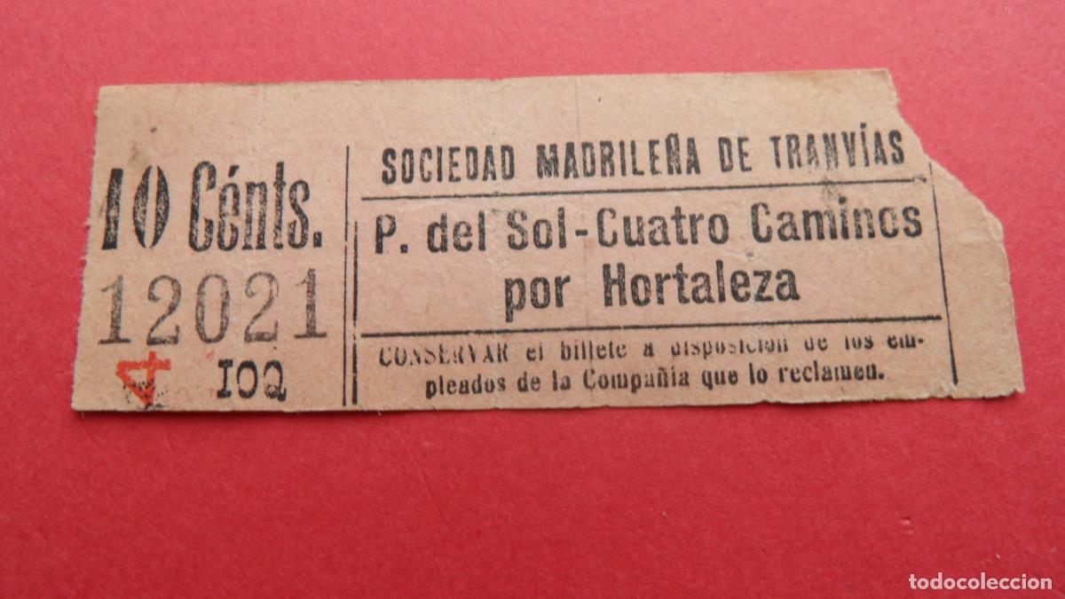 Collectionnisme Billets de transport: REF: TRMAD_SMT - S.M.T. SOCIEDAD MADRILE&Ntilde;A DE TRANV&Iacute;AS - MADRID - 12021 CAPICUA LEEINTER Y TRAYECTO