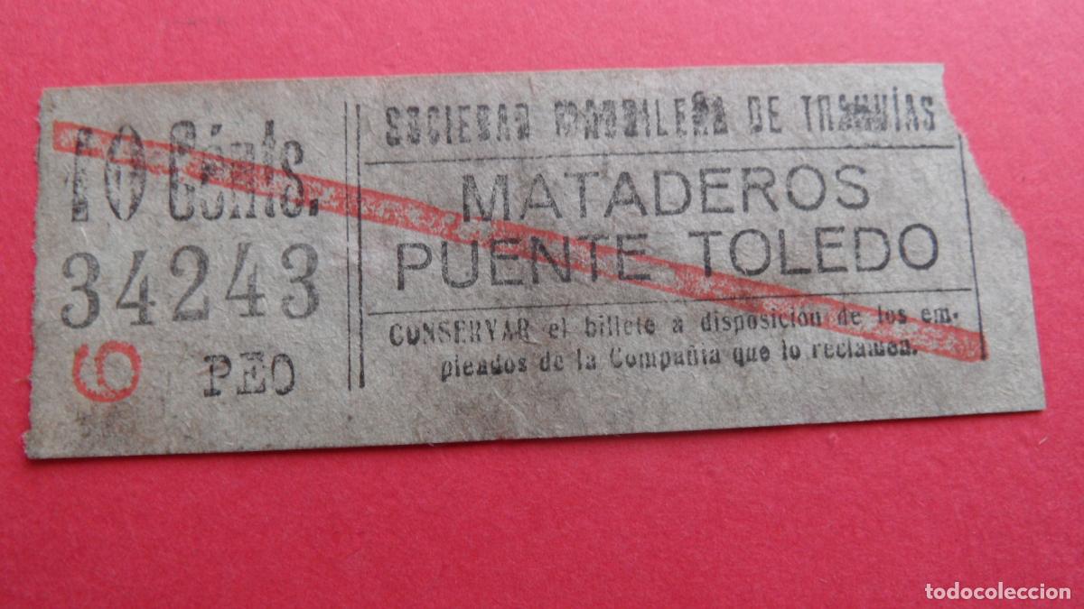 Collectionnisme Billets de transport: REF: TRMAD_SMT - S.M.T. SOCIEDAD MADRILE&Ntilde;A DE TRANV&Iacute;AS - MADRID 34243 CAPICUA LEEINTER Y TRAY