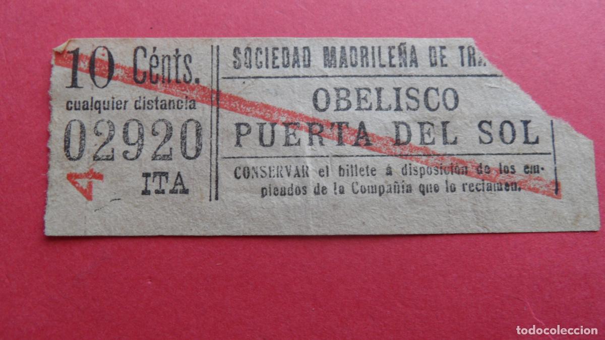 Collectionnisme Billets de transport: REF: TRMAD_SMT - S.M.T. SOCIEDAD MADRILE&Ntilde;A DE TRANV&Iacute;AS - MADRID 02920 CAPICUA LEEINTER Y TRAY