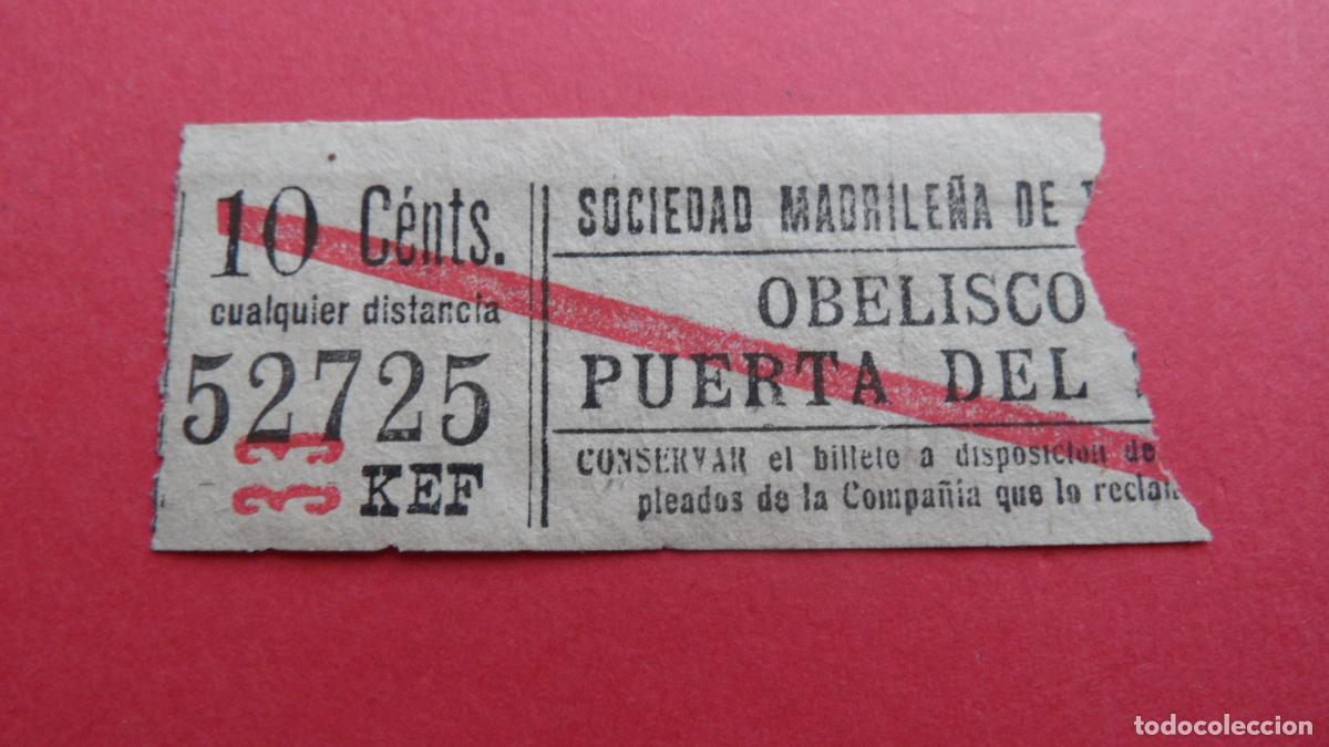 Collectionnisme Billets de transport: REF: TRMAD_SMT - S.M.T. SOCIEDAD MADRILE&Ntilde;A DE TRANV&Iacute;AS - MADRID 52725 CAPICUA LEEINTER Y TRAY