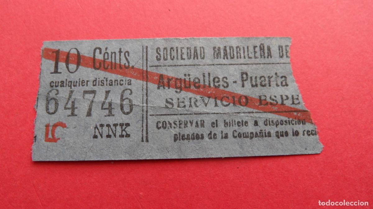 Colecionismos Bilhetes de Transporte: REF: TRMAD_SMT - S.M.T. SOCIEDAD MADRILE&Ntilde;A DE TRANV&Iacute;AS - MADRID 64746 CAPICUA LEEINTER Y TRAY