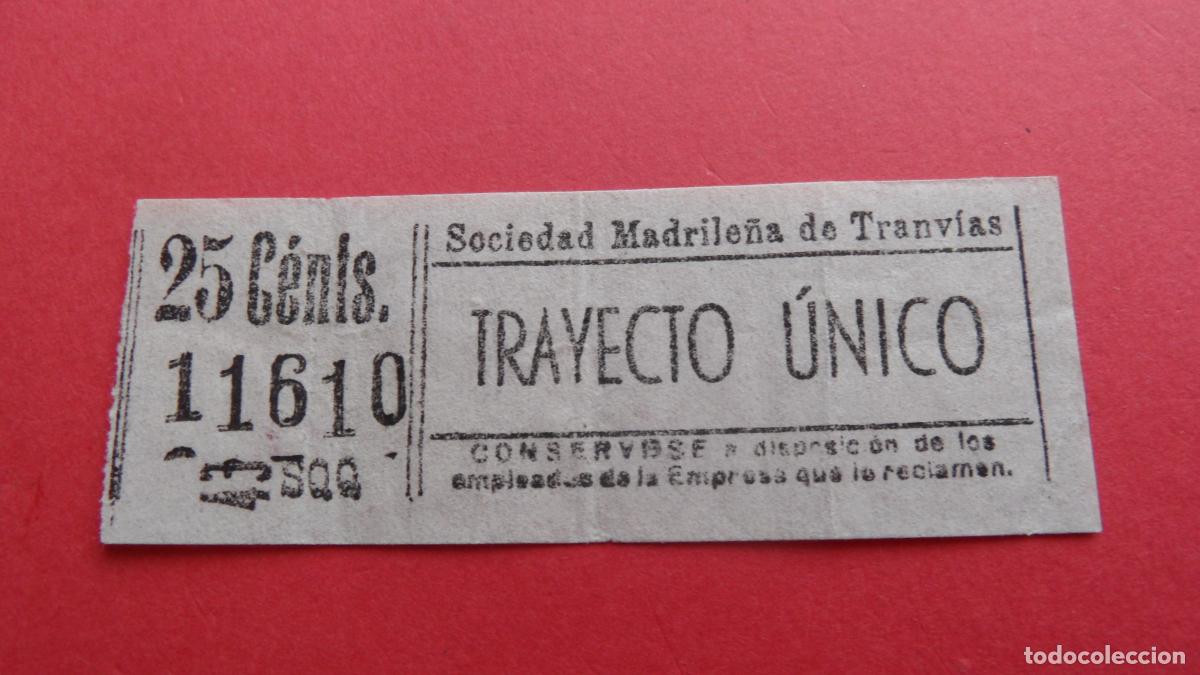 Collectionnisme Billets de transport: REF: TRMAD_SMT - S.M.T. SOCIEDAD MADRILE&Ntilde;A DE TRANV&Iacute;AS - MADRID LEEINTER Y TRAY