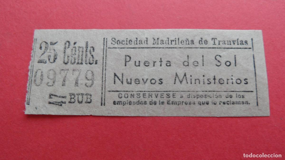 Collectionnisme Billets de transport: REF: TRMAD_SMT - S.M.T. SOCIEDAD MADRILE&Ntilde;A DE TRANV&Iacute;AS - MADRID LEEINTER Y TRAY