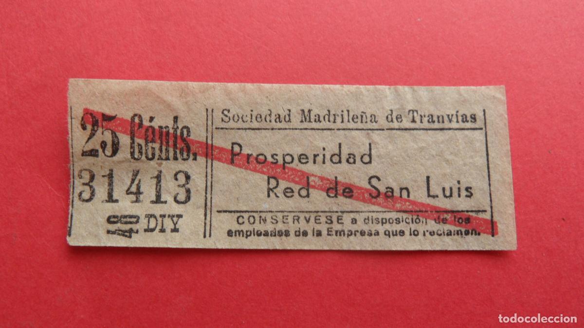 Collectionnisme Billets de transport: REF: TRMAD_SMT - S.M.T. SOCIEDAD MADRILE&Ntilde;A DE TRANV&Iacute;AS - MADRID 31413 CAPICUA LEEINTER Y TRAY