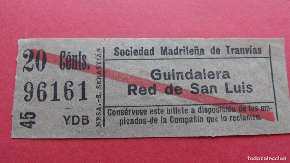 Collectionnisme Billets de transport: REF: TRMAD_SMT - S.M.T. SOCIEDAD MADRILE&Ntilde;A DE TRANV&Iacute;AS - MADRID LEEINTER Y TRAY