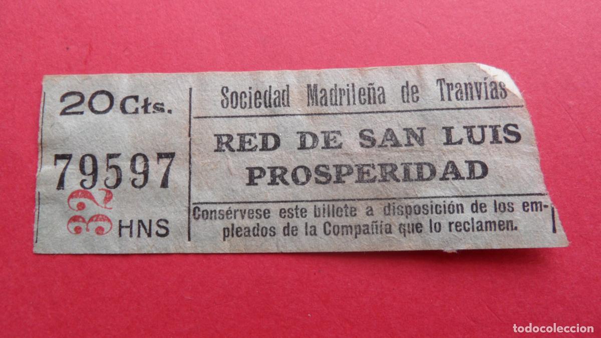 Sammeln von Fahrkarten: REF: TRMAD_SMT - S.M.T. SOCIEDAD MADRILE&Ntilde;A DE TRANV&Iacute;AS - MADRID 79597 CAPICUA LEEINTER Y TRAY