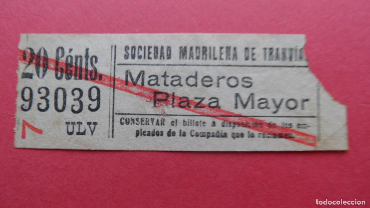Sammeln von Fahrkarten: REF: TRMAD_SMT - S.M.T. SOCIEDAD MADRILE&Ntilde;A DE TRANV&Iacute;AS - MADRID 93039 CAPICUA LEEINTER Y TRAY