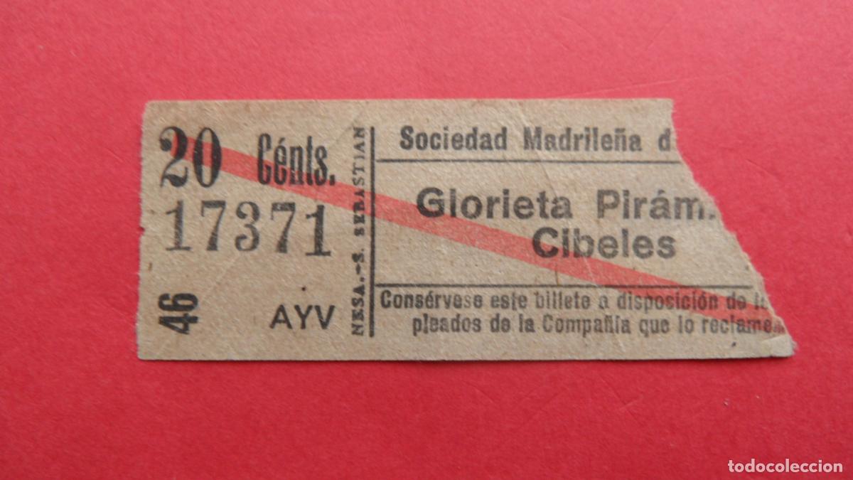 Sammeln von Fahrkarten: REF: TRMAD_SMT - S.M.T. SOCIEDAD MADRILE&Ntilde;A DE TRANV&Iacute;AS - MADRID 17371 CAPICUA LEEINTER Y TRAY