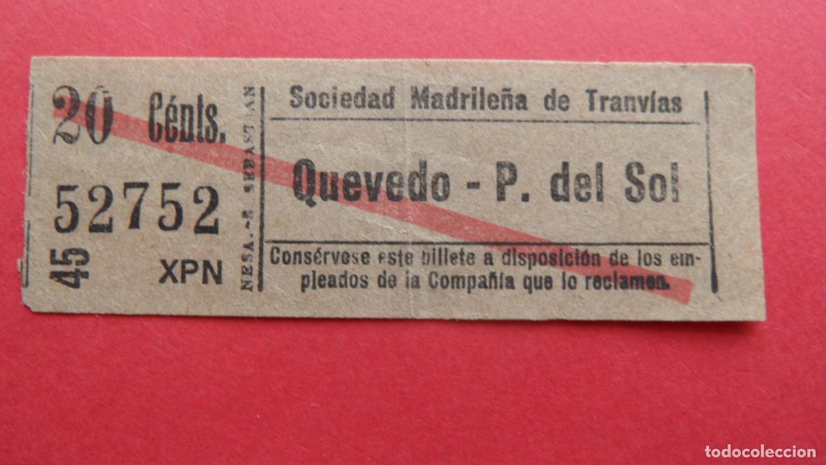 Sammeln von Fahrkarten: REF: TRMAD_SMT - S.M.T. SOCIEDAD MADRILE&Ntilde;A DE TRANV&Iacute;AS - MADRID LEEINTER Y TRAY