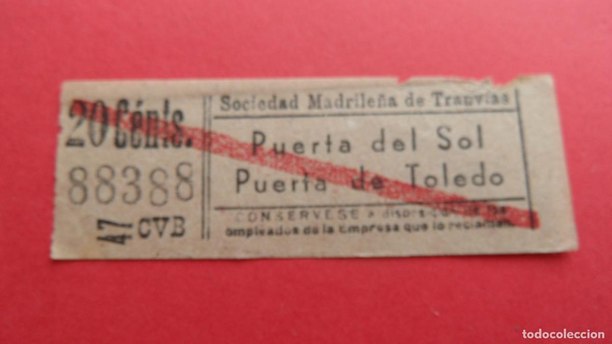 Colecionismos Bilhetes de Transporte: REF: TRMAD_SMT - S.M.T. SOCIEDAD MADRILE&Ntilde;A DE TRANV&Iacute;AS - MADRID 88388 CAPICUA LEEINTER Y TRAY