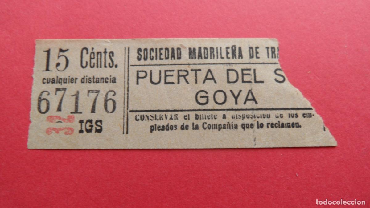 Coleccionismo Billetes de transporte: REF: TRMAD_SMT - S.M.T. SOCIEDAD MADRILE&Ntilde;A DE TRANV&Iacute;AS - MADRID 67176 CAPICUA LEEINTER Y TRAY