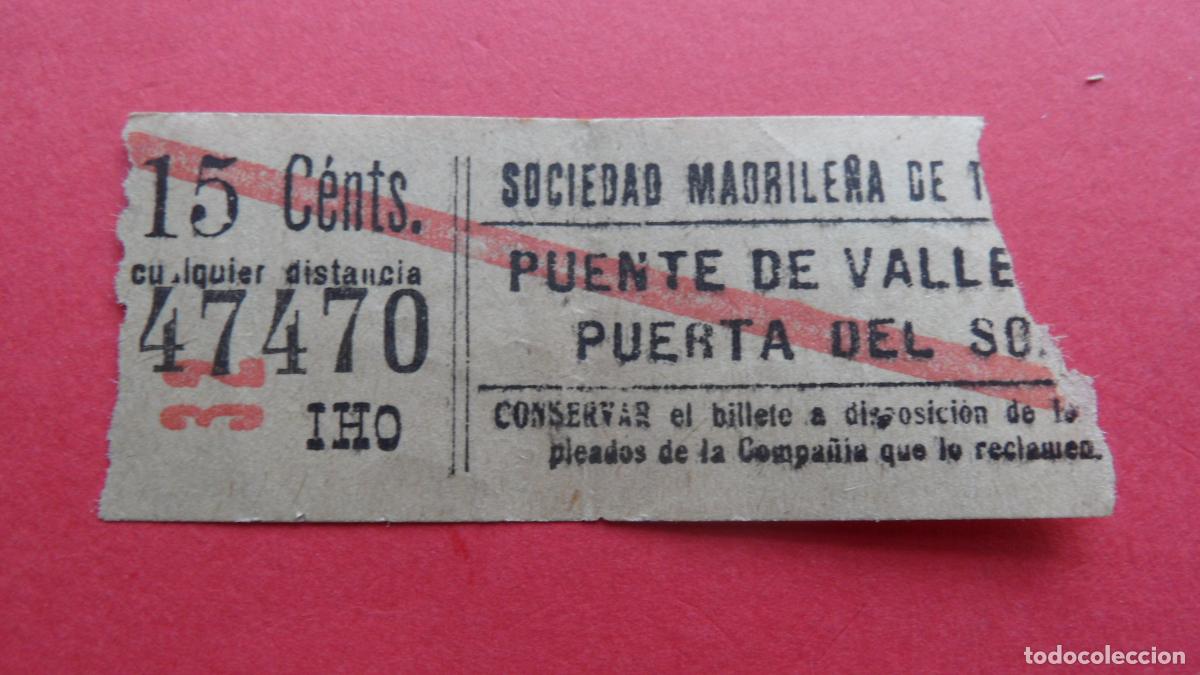 Coleccionismo Billetes de transporte: REF: TRMAD_SMT - S.M.T. SOCIEDAD MADRILE&Ntilde;A DE TRANV&Iacute;AS - MADRID LEEINTER Y TRAY