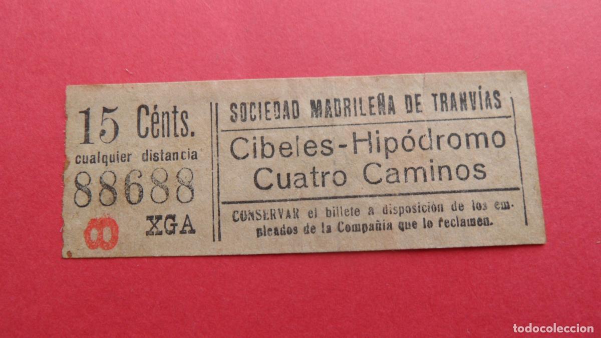 Coleccionismo Billetes de transporte: REF: TRMAD_SMT - S.M.T. SOCIEDAD MADRILE&Ntilde;A DE TRANV&Iacute;AS - MADRID 88688 CAPICUA LEEINTER Y TRAY