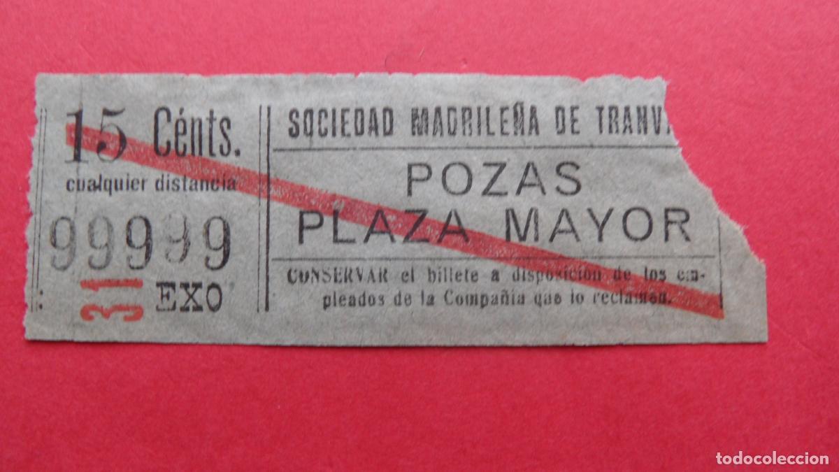 Coleccionismo Billetes de transporte: REF: TRMAD_SMT - S.M.T. SOCIEDAD MADRILE&Ntilde;A DE TRANV&Iacute;AS - MADRID 99999 REAL CAPICUA LEEINTER Y TRAY