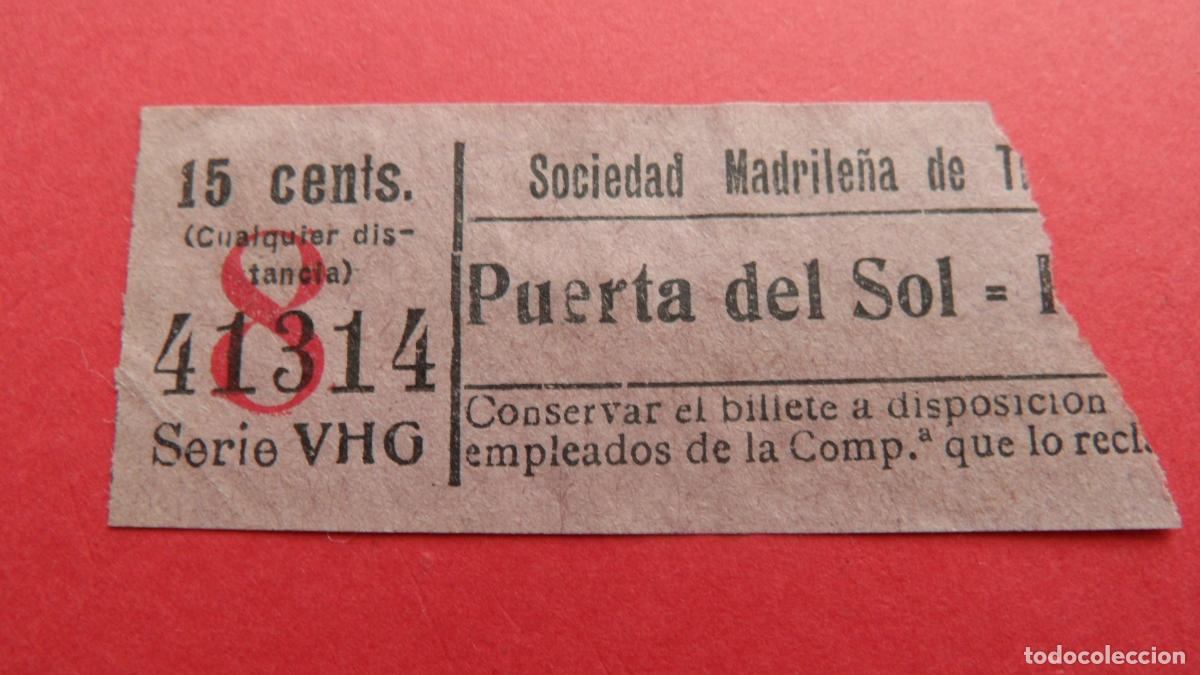 Coleccionismo Billetes de transporte: REF: TRMAD_SMT - S.M.T. SOCIEDAD MADRILE&Ntilde;A DE TRANV&Iacute;AS - MADRID 41314 CAPICUA LEEINTER Y TRAY