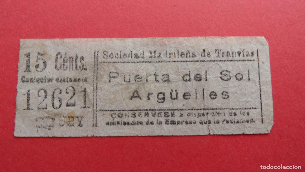 Coleccionismo Billetes de transporte: REF: TRMAD_SMT - S.M.T. SOCIEDAD MADRILE&Ntilde;A DE TRANV&Iacute;AS - MADRID 12621 CAPICUA LEEINTER Y TRAY