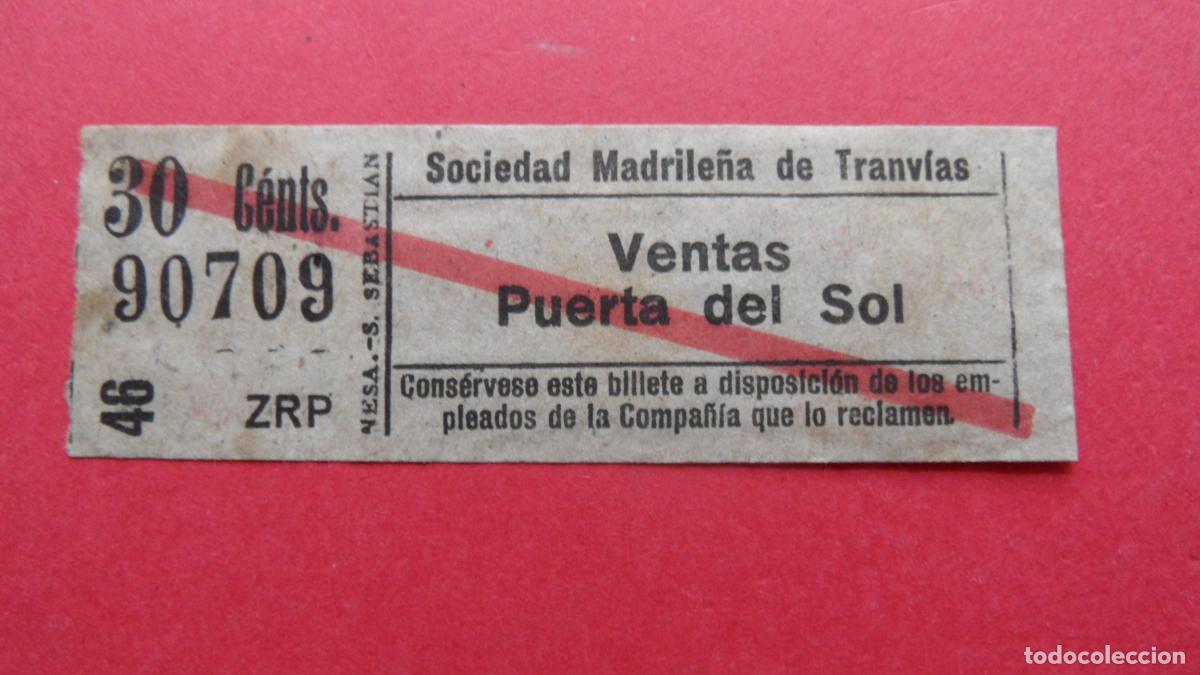 Collectables Transport Tickets: REF: TRMAD_SMT - S.M.T. SOCIEDAD MADRILE&Ntilde;A TRANV&Iacute;AS MADRID - 90709 CAPICUA LEEINTE Y TRA