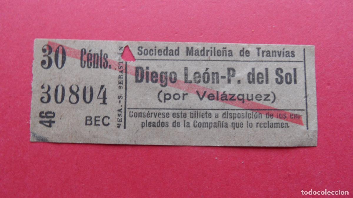 Colecionismos Bilhetes de Transporte: REF: TRMAD_SMT - S.M.T. SOCIEDAD MADRILE&Ntilde;A TRANV&Iacute;AS MADRID - LEEINTE Y TRA