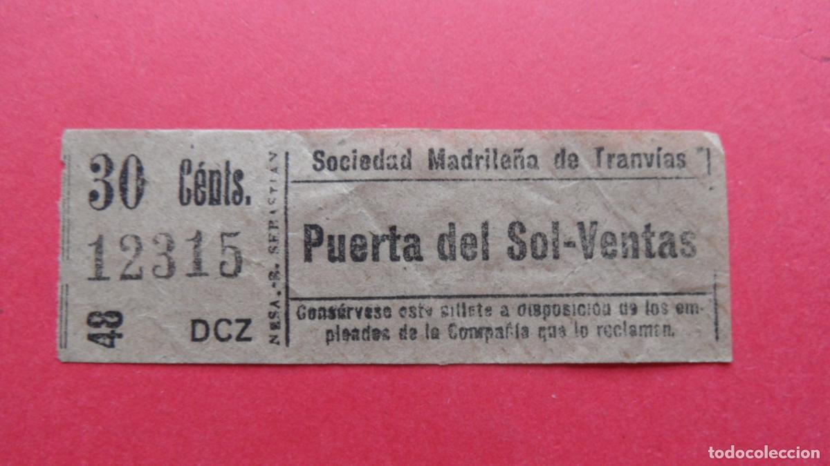 Colecionismos Bilhetes de Transporte: REF: TRMAD_SMT - S.M.T. SOCIEDAD MADRILE&Ntilde;A TRANV&Iacute;AS MADRID - LEEINTE Y TRA