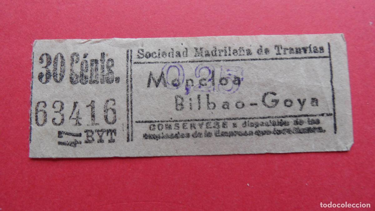 Colecionismos Bilhetes de Transporte: REF: TRMAD_SMT - S.M.T. SOCIEDAD MADRILE&Ntilde;A TRANV&Iacute;AS MADRID - LEEINTE Y TRA
