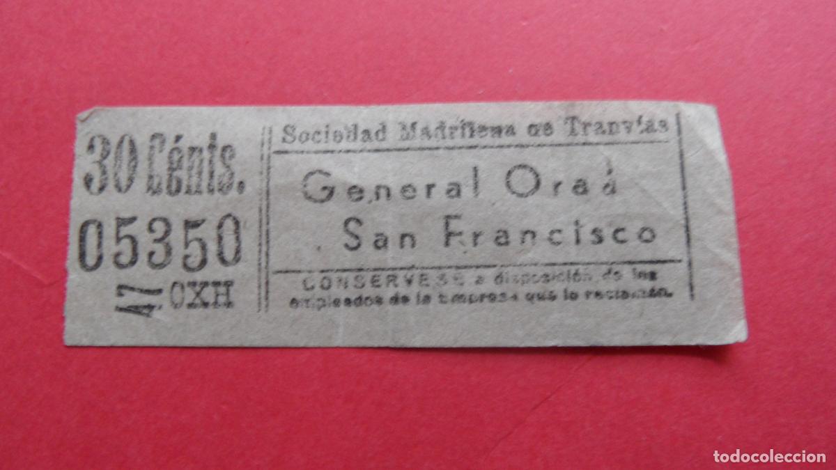 Coleccionismo Billetes de transporte: REF: TRMAD_SMT - S.M.T. SOCIEDAD MADRILE&Ntilde;A TRANV&Iacute;AS MADRID - 05350 CAPICUA LEEINTE Y TRA