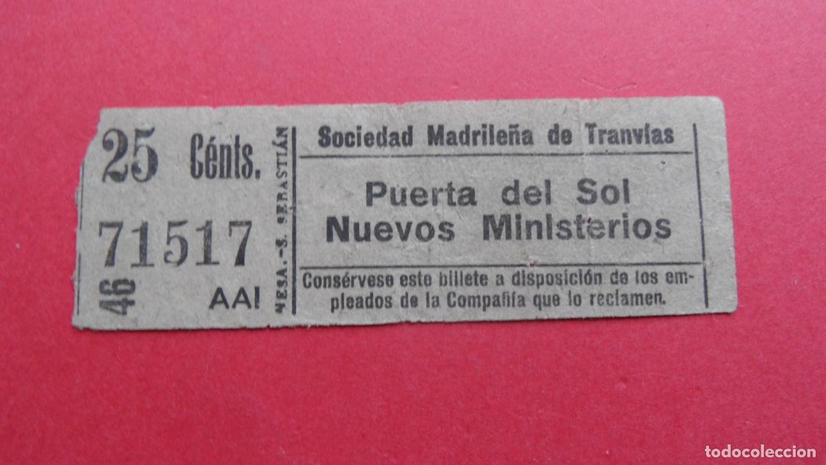 Coleccionismo Billetes de transporte: REF: TRMAD_SMT - S.M.T. SOCIEDAD MADRILE&Ntilde;A TRANV&Iacute;AS MADRID - 71517 capicua LEEINTE Y TRA