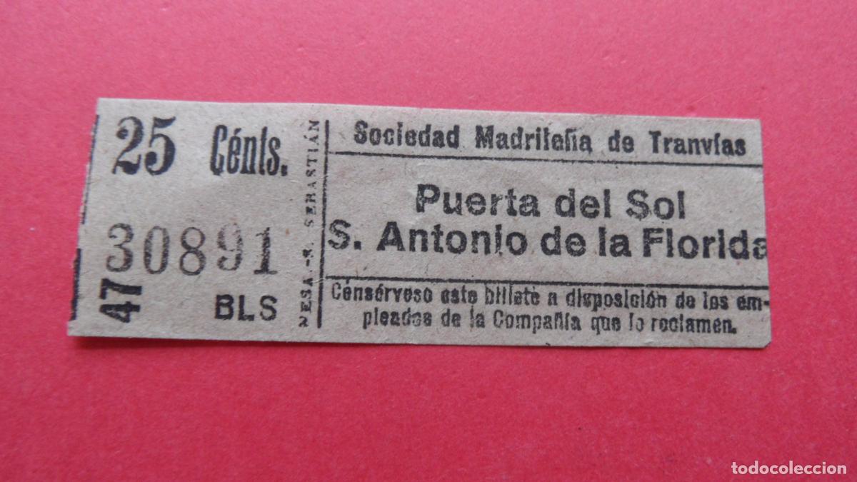 Coleccionismo Billetes de transporte: REF: TRMAD_SMT - S.M.T. SOCIEDAD MADRILE&Ntilde;A TRANV&Iacute;AS MADRID - LEEINTE Y TRA