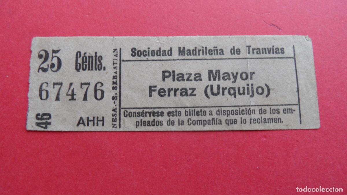 Collectables Transport Tickets: REF: TRMAD_SMT - S.M.T. SOCIEDAD MADRILE&Ntilde;A TRANV&Iacute;AS MADRID - 67476 capicua LEEINTE Y TRA