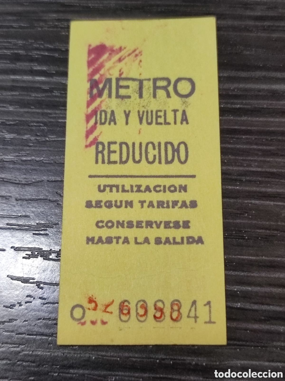 Coleccionismo Billetes de transporte: Billete de metro de Madrid Ida y Vuelta Reducido amarillo