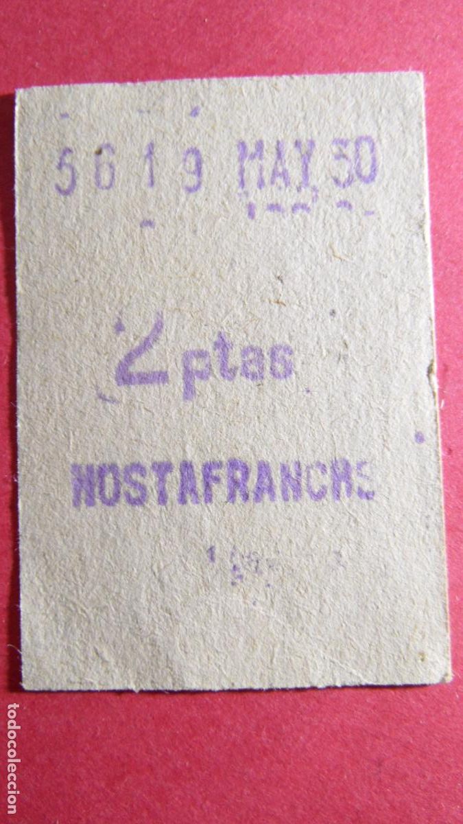 Coleccionismo Billetes de transporte: BILLETE METRO BARCELONA 2 PESETAS HOSTAFRANCHS