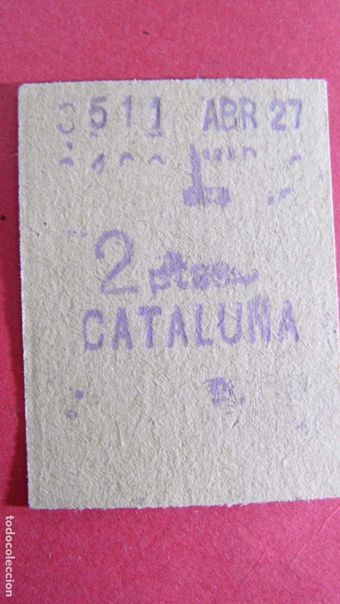 Coleccionismo Billetes de transporte: BILLETE METRO BARCELONA 2 PESETAS CATALU&Ntilde;A