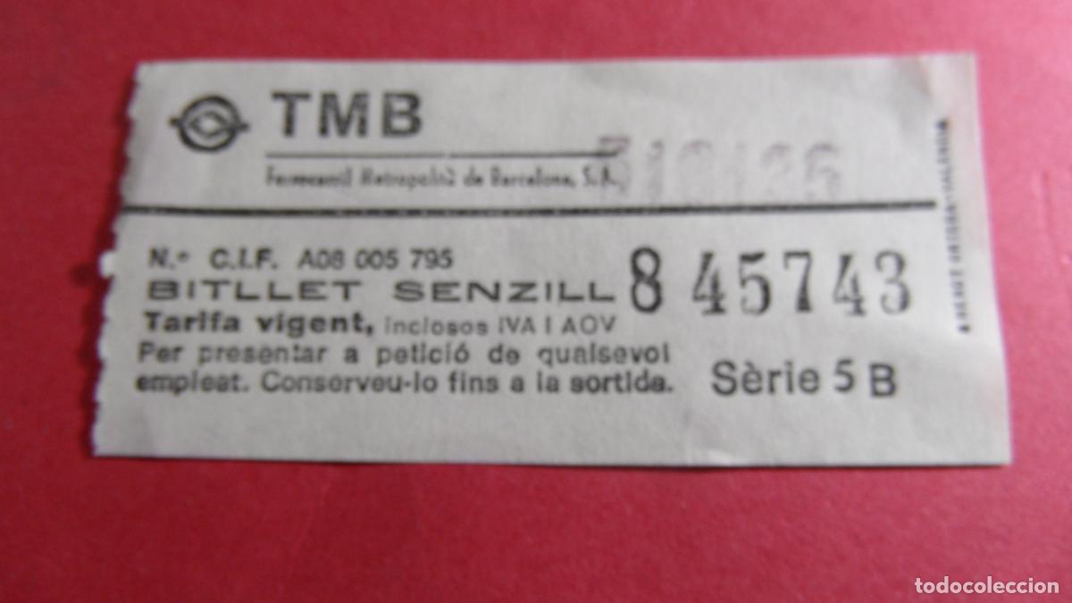 Coleccionismo Billetes de transporte: BILLETE METRO BARCELONA SENCILLO CATALAN