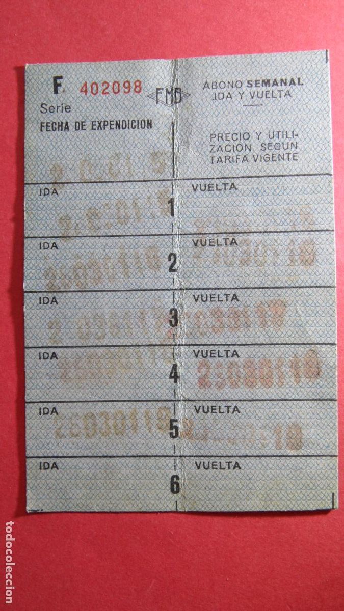 Colecionismos Bilhetes de Transporte: TARJETA 5 VIAJES IDA VUELTA METRO BARCELONA - OJO LEE INTERIOR TODAS LAS TARJETAS SON DIFERENTES
