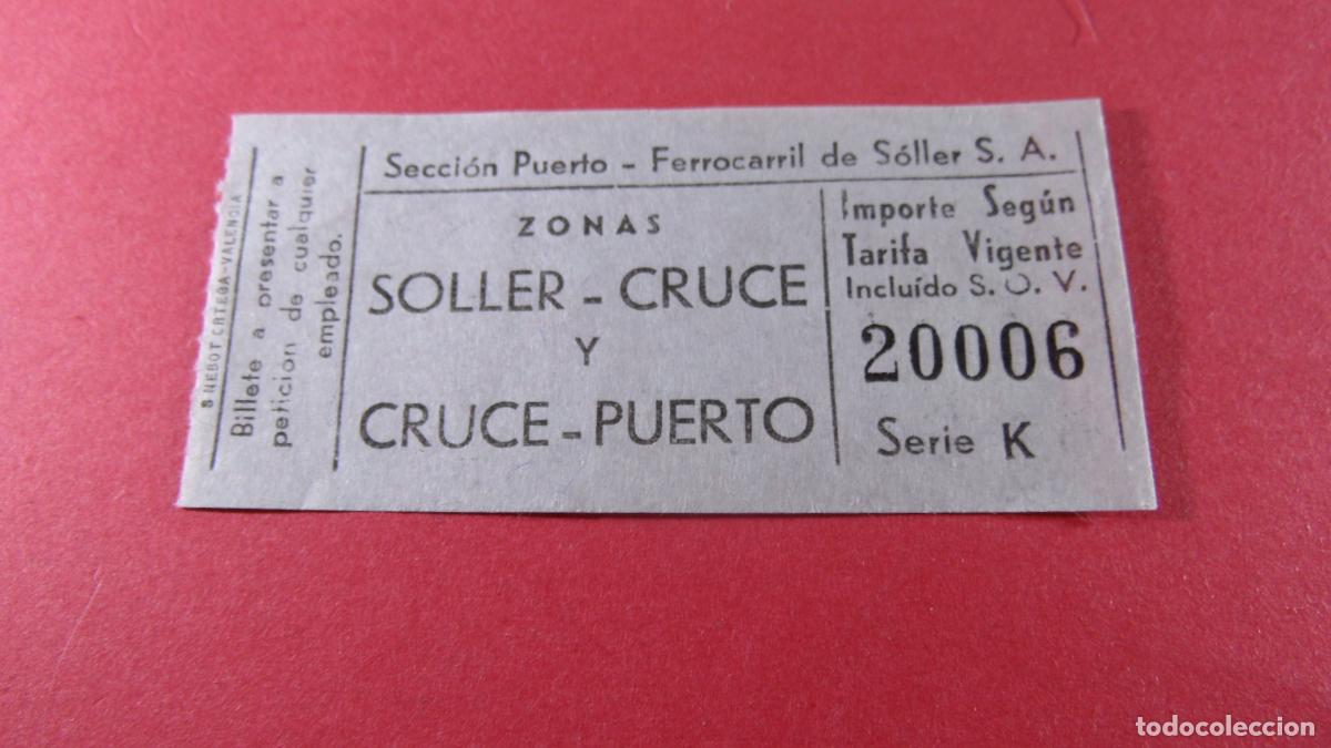 Coleccionismo Billetes de transporte: REF: MALL01 - 1 BILLETE FERROCARRIL SOLLER BALEARES MALLORCA IBIZA PALMA- LEER INT