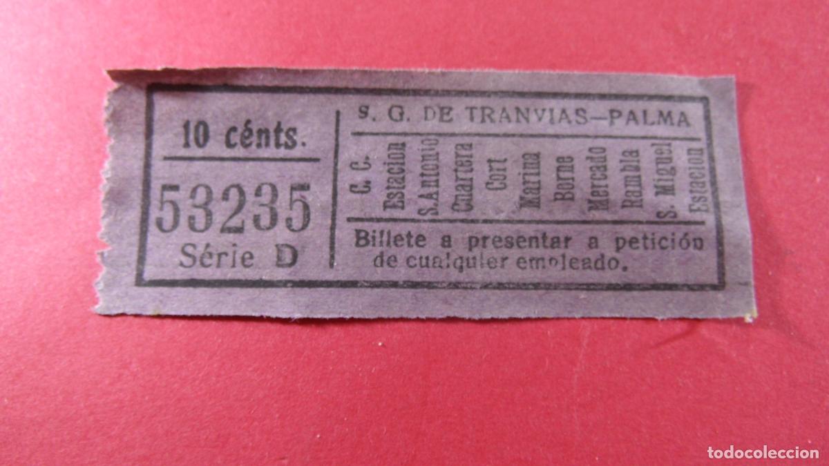 Coleccionismo Billetes de transporte: REF: MALL01 - SOCIEDAD GENERAL TRANVIAS ELECTRICOS INTERURBANOS DE PALMA MALLORCA 53235 CAPICUA LEE