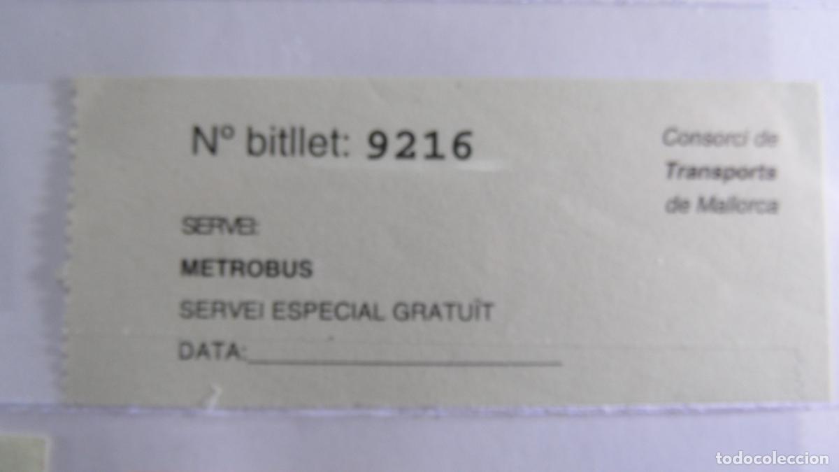 Sammeln von Fahrkarten: REF: MALL01 - METROBUS VER TRAYECTOS PALMA MALLORCA IBIZA BALEARES LEEINTERIOR