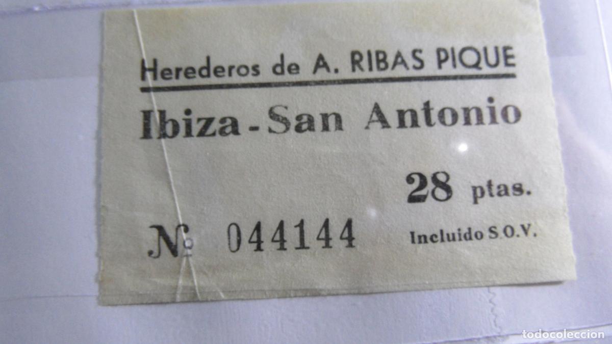Sammeln von Fahrkarten: REF: MALL01 - HEREDEROS DE A. RIBAS PIQUE - IBIZA PALMA MALLORCA BALEARES LEEINTERIOR