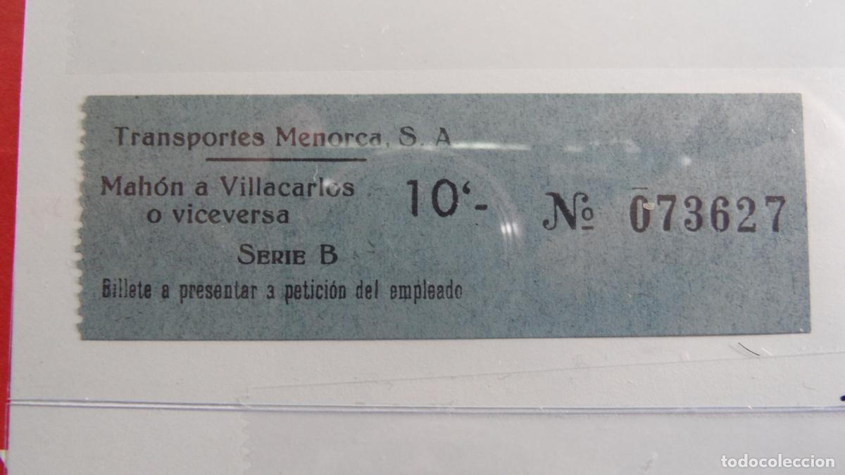Colecionismos Bilhetes de Transporte: REF: MALL01 - TRANSPORTES MENORCA PALMA MALLORCA BALEARES IBIZA - LEEINTERIOR