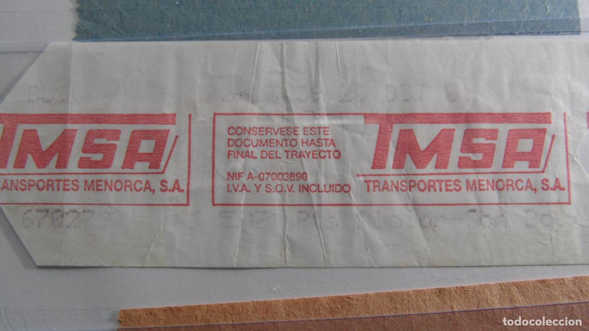 Sammeln von Fahrkarten: REF: MALL01 - TRANSPORTES MENORCA PALMA MALLORCA BALEARES IBIZA - LEEINTERIOR