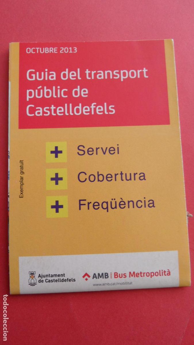 Collectables Transport Tickets: GUIA PLANO OCTUBRE 2013 DESPLEGABLE - TRANSPORTE PUBLICO CASTELLDEFELS