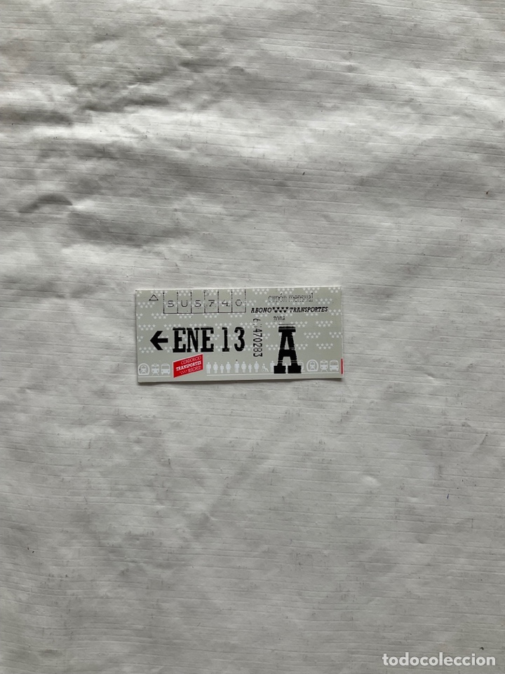 Collectables Transport Tickets: Abono transporte Madrid 2013. 1 mes