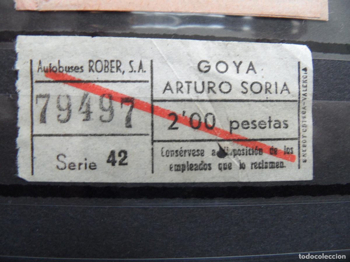 Collectionnisme Billets de transport: REF: CYCOLESP01 - MADRID - AUTOBUSES ROBER GOYA ARTURO SORIA 79497 CAPICUA LEERINT.