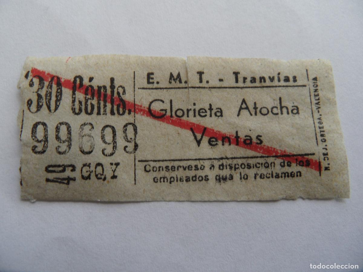 Coleccionismo Billetes de transporte: TRMAD_EMT_TRAN - EMPRESA MUNICIPAL DE TRANSPORTE TRANV&Iacute;AS EMT - 99699 CAPICUA LEEINTE Y TRA
