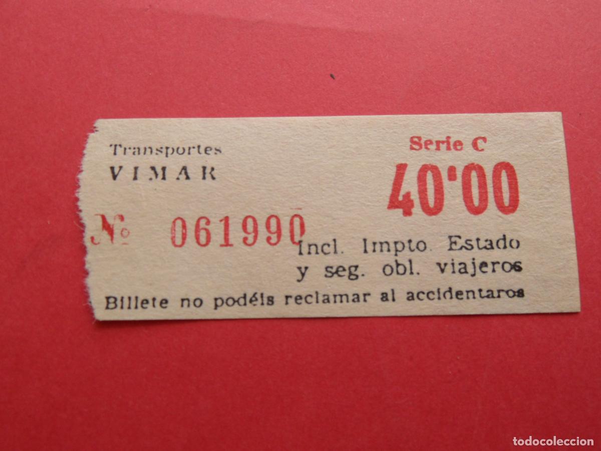 Coleccionismo billetes de transporte: BILLETE TRANSPORTE VIMAR - Foto 1