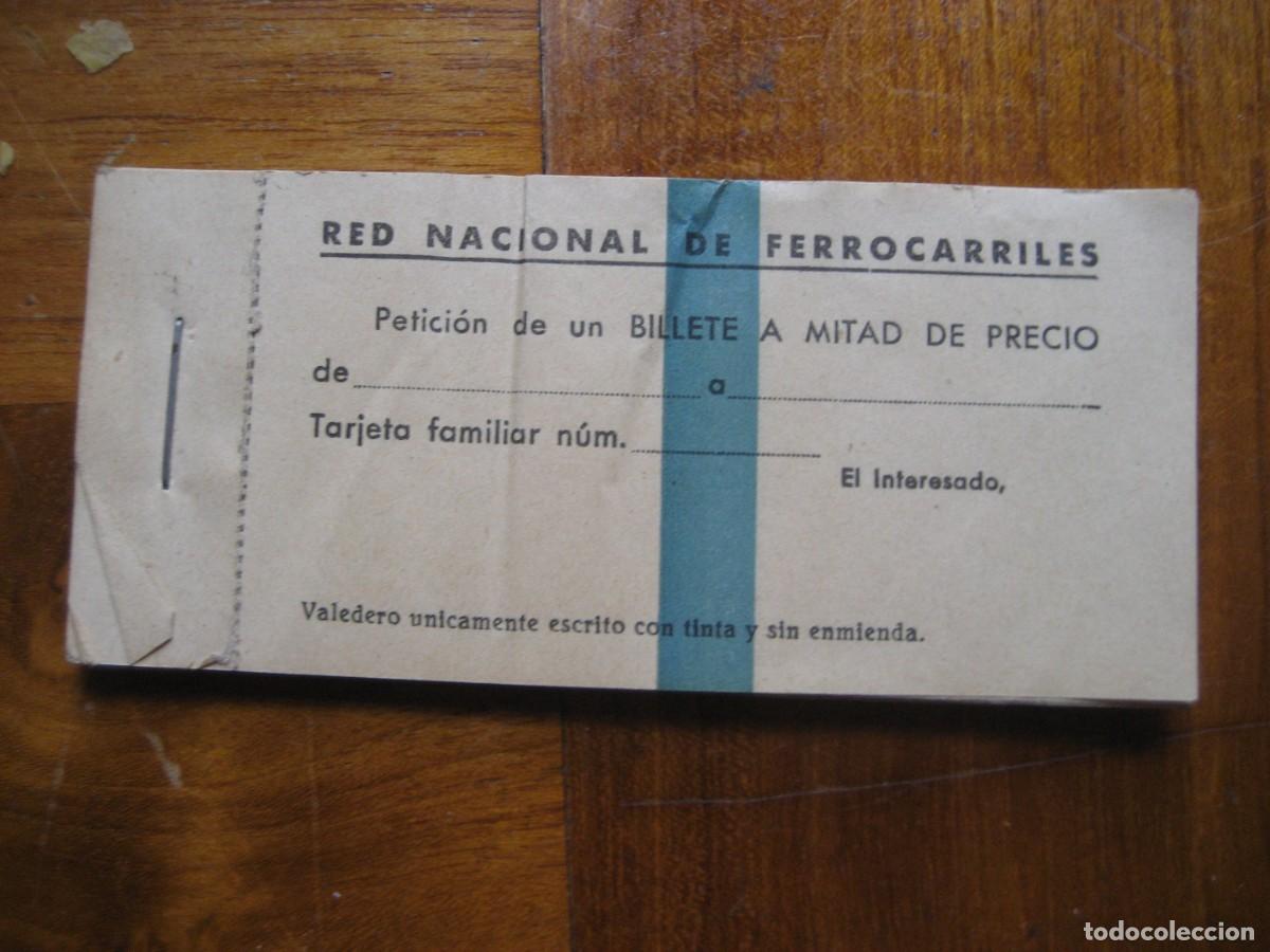 Coleccionismo billetes de transporte: antiguo talonario billetes de tren . red nacional de ferrocarriles . república