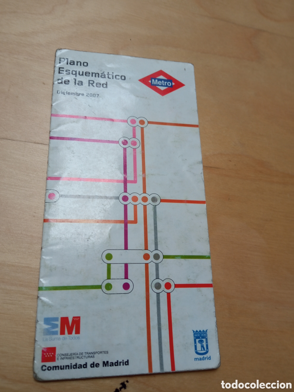 Colecionismos Bilhetes de Transporte: Plano metro Madrid diciembre 2007