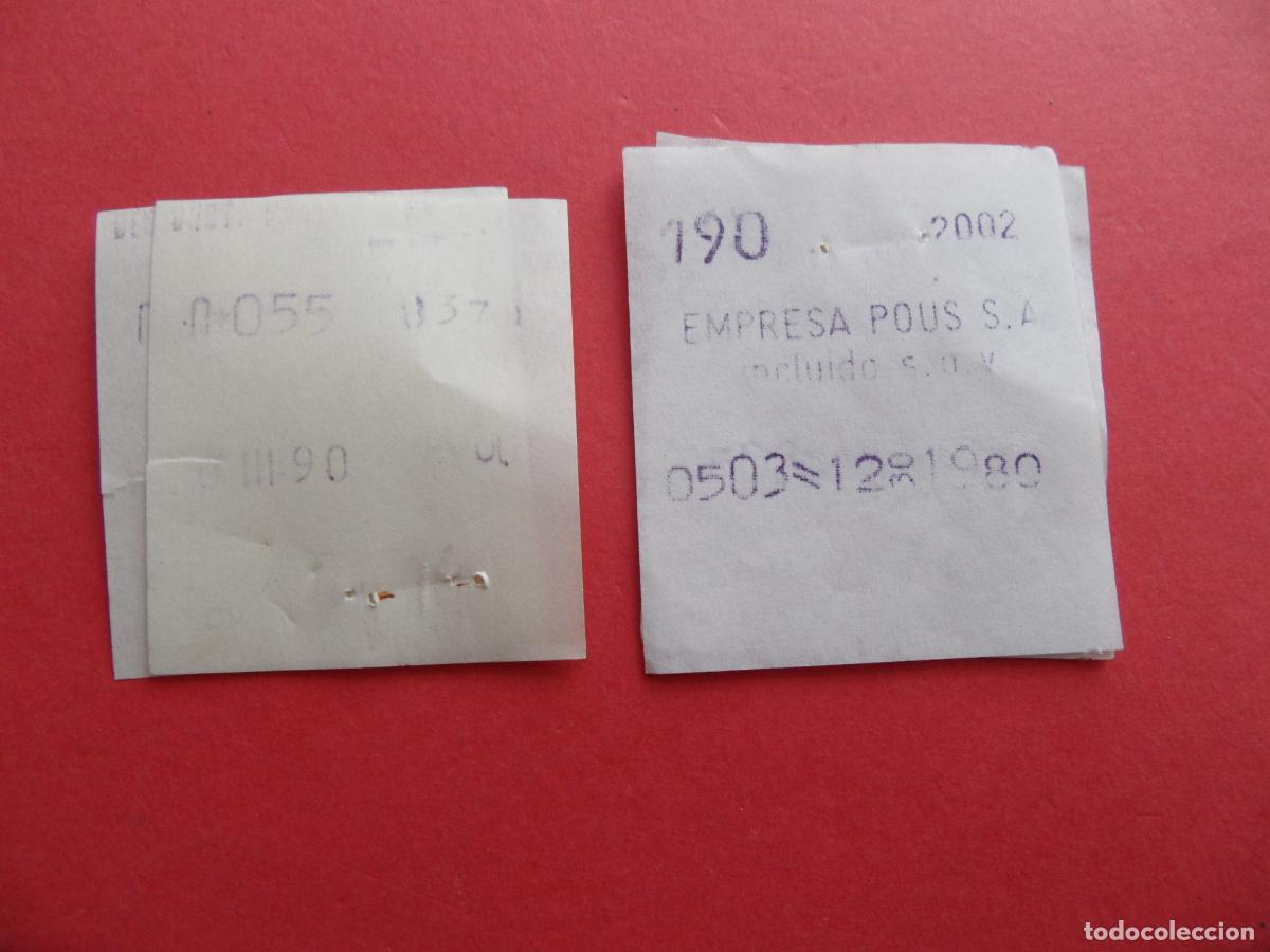 Coleccionismo Billetes de transporte: 2 BILLETE EMPRESA POUS